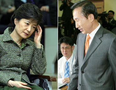[거들까 말까] 박근혜 이명박 딜레마