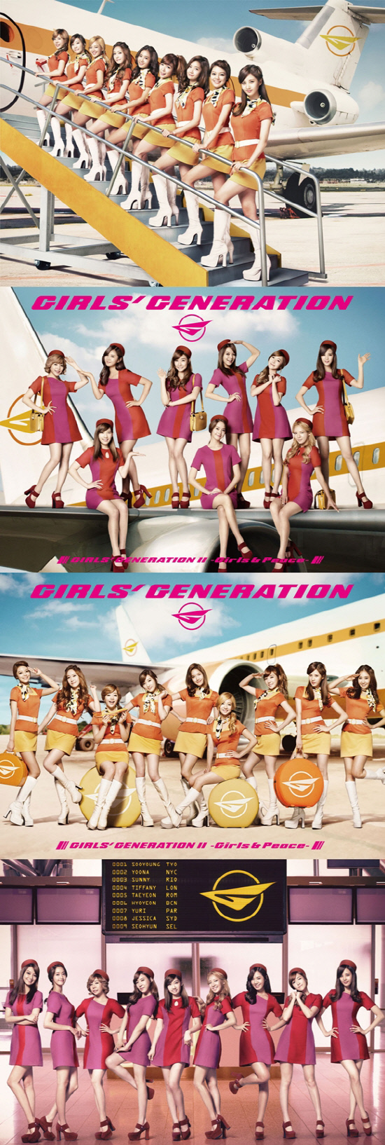 소녀시대 일본 티저 공개…미모의 승무원 변신 '비행기가 부러워'