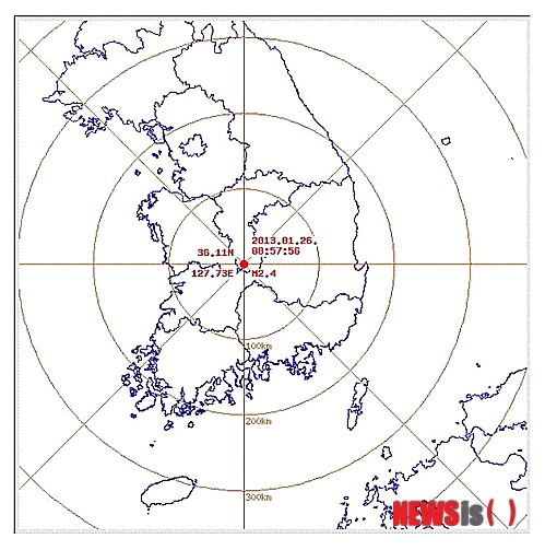 충북 영동 남서쪽서 리히터 규모 2.4 지진 발생...내륙에선 첫 관측