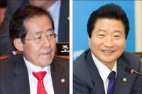 '앙숙' 홍준표-안상수 설전, '양보해라' 공격에 '나눠먹기냐' 반격