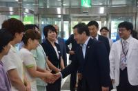인천백병원, 유정복 인천시장 내원..임기 첫 병원 시찰