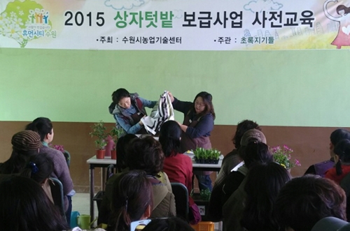 수원시, 상자텃밭 나눔행사 가져