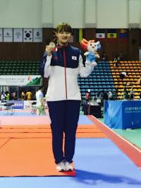 인천 동구 여자태권도부 김빛나, 광주 U 대회 태권도 +73kg급 `은메달` 