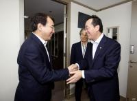 송하진 전북도지사,  미래부 이석준 1차관과 전북현안 논의