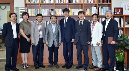 [포토] 이재정 교육감, 경기교총 장병문 회장 접견