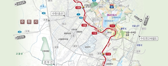 용인시, 인덕원~수원 복선전철 ‘흥덕 지구’ 경유 확정