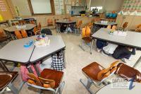 운현초등학교 지진대비훈련 ‘안전한 책상 밑으로’