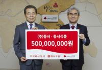 ㈜동서-동서식품㈜, 사회복지공동모금회와 유니세프 한국위원회에 성금 6억원 전달
