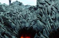 하와이 용암지대 사람 닮은 용암 ‘으스스’
