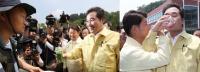 이낙연 총리 낙동강 수돗물 점검, 환경단체 "보 전면 개방하라"