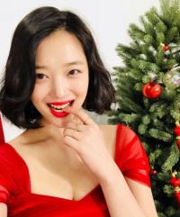 설리, 크리스마스 트리 닮은 레드 드레스 인증샷 "화사해"  