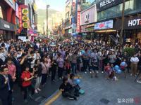 “나도 부산교육감”···김석준 후보, 서면서 집중유세