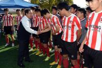 [포토] 김석준 부산시교육감, 부경고등학교 축구단 격려