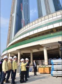 오거돈 부산시장, 엘시티 태풍피해 현장방문...재발방지 대책마련 주문