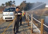 농협사천시지부, AI 차단방역현장 방문