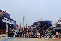 대우조선해양, 쇄빙LNG선 4척 동시 명명식