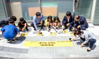 한울본부, 어린이 교통안전 위한 '노란 발자국' 설치