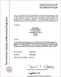 한국선급 케이알헬라스,  보일러 및 압력용기 ASME 공인검사 서비스 개시