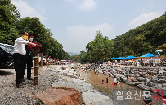 별내 청학밸리리조트 이용객현황 점검 중인 조광한 시장/사진=남양주시