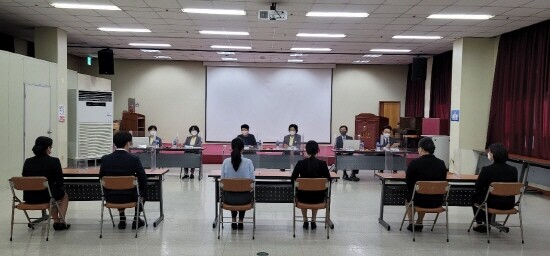2022년도 신규간호사 공채면접 실시 모습.