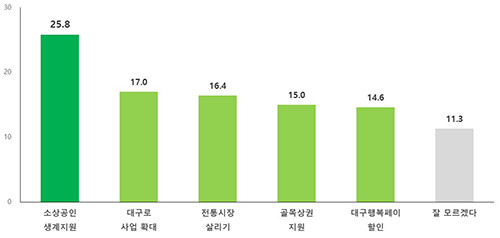 민생경제 회복을 위한 우선 지원 분야 (자료=대구시 제공)