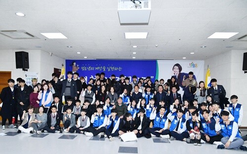 임정숙 예비후보가 참석한 청소년 정책마켓 행사 사진. 사진=임정숙 예비후보 캠프 제공