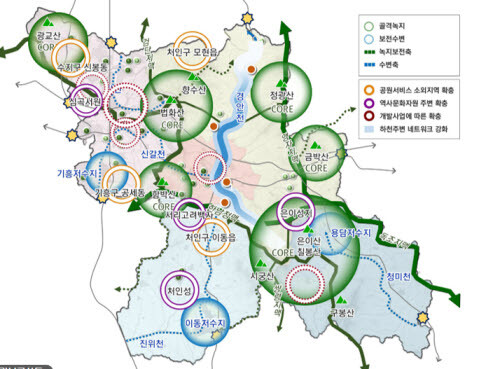 공원녹지기본계획 기본구상도. 사진=용인시 제공