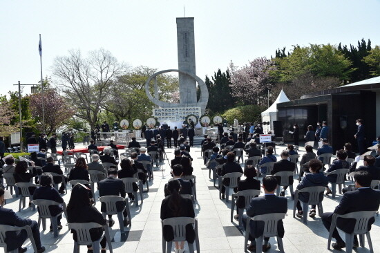 제62주년 4·19혁명 기념식. 사진=부산시교육청 제공