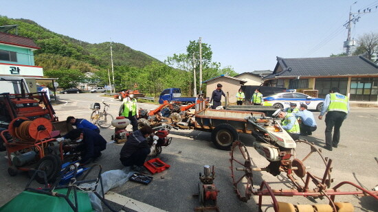 찾아가는 농기계 교육 실시 장면. 사진=김해시 제공