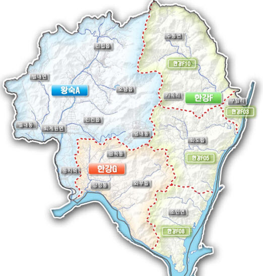 남양주시 단위 유역도. 사진=남양주시 제공