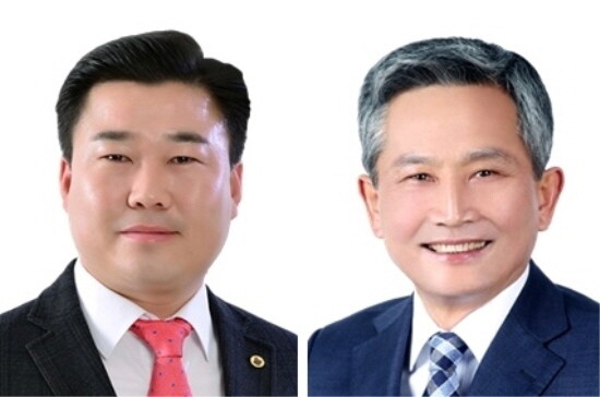 지곡농협 노병국 조합장(왼쪽)과 함양산청축협 박종호 조합장. 사진=경남농협 제공