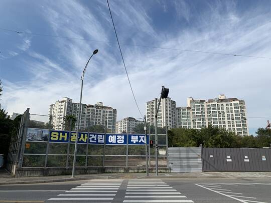 서울 중랑구 SH공사 건립 예정 부지 전경. 사진=김정아 기자