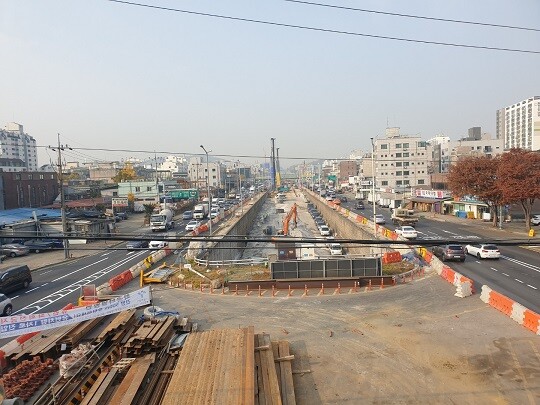 화곡고가에서 바라본 화곡지하차도(신월IC 방면). 사진=서울시 제공