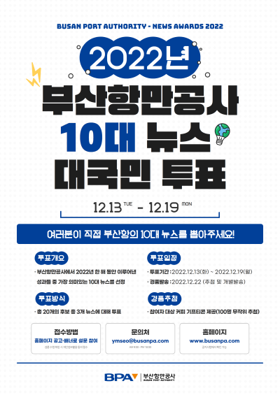 2022년 부산항 10대 뉴스 대국민 투표 포스터. 사진=BPA 제공