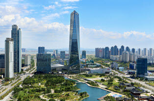 송도국제도시 전경. 사진=인천경제자유구역청 제공