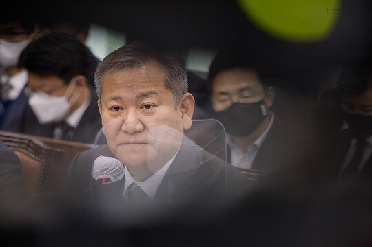 이상민 행정안전부 장관 모습. 사진=이종현 기자