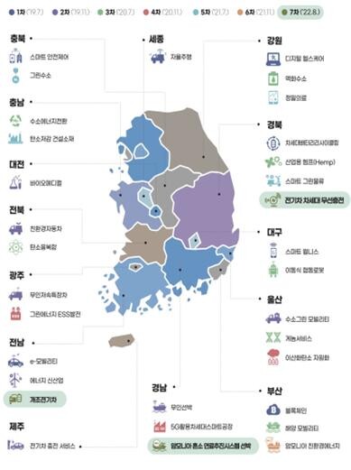 전국 규제자유특구 지정현황. 사진=부산시 제공