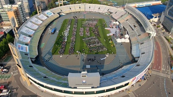 개회식이 치러질 성남종합운동장 주경기장 모습. 사진=성남시 제공