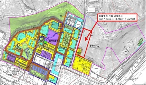 동물병원 부산분원 부지 위치도. 사진=경상국립대 제공