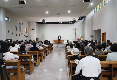 바리톤 정주영 독창회가 열린 꼰벤뚜알프란치스코회 양평수도원. 사진=김현술 기자.