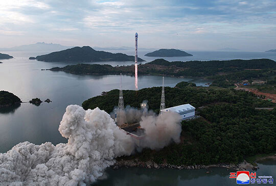 평안북도 철산군 동창리 발사장에서 발사된 천리마 1형. 사진=연합뉴스