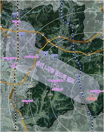 용인 L자형 반도체 벨트 내 용인 반도체 협력 일반산업단지 조성지 위치도. 사진=용인특례시 제공