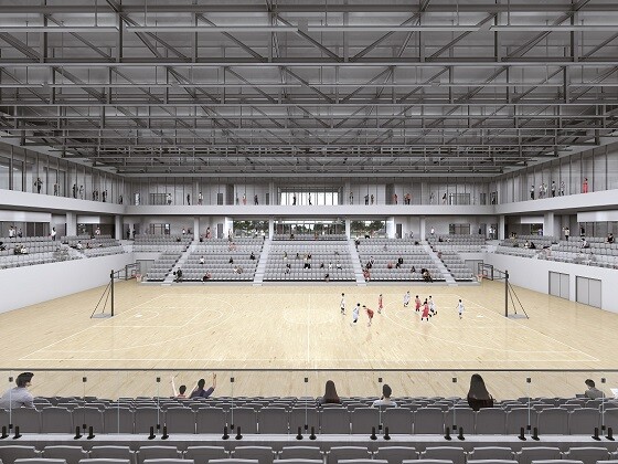 교하 다목적 실내체육관 실내투시도. 사진=파주시 제공