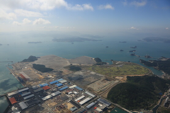 신항 서‘컨’1단계 항만배후단지 전경. 사진=부산항만공사 제공