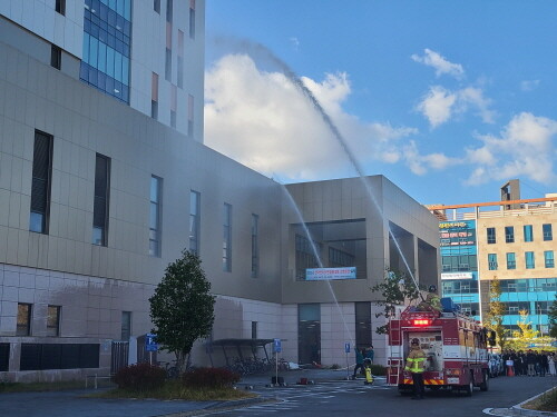 KISA 나주본원에서 2023년 재난대응 안전한국훈련을 실시하고 있다. 사진=한국인터넷진흥원 제공