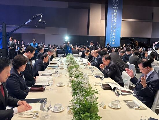 국가조찬기도회장 자격으로 참석한 이채익 국회의원. 사진=이채익 의원실 제공