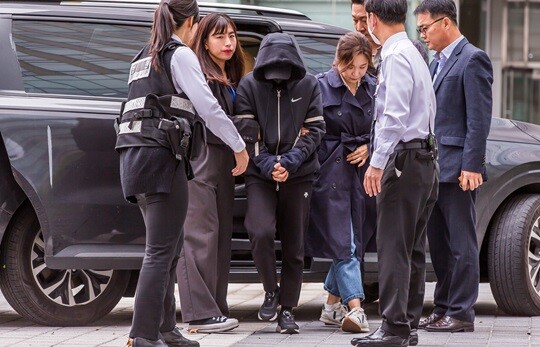 전청조 씨가 구속 전 피의자 심문에 출석했던 모습. 사진=최준필 기자