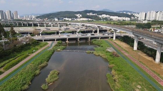 경안천 자전거도로 모습. 사진=용인특례시 제공