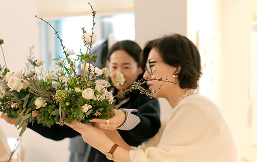 'Winter Garden' 주제로 열린 워크숍. 사진=김현숙 작가 제공