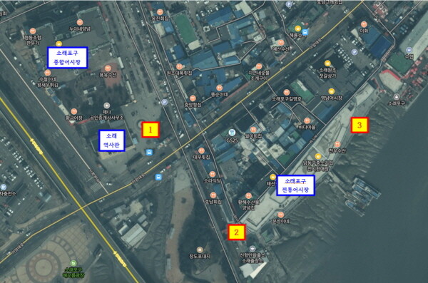 소래어시장 표준계량대 위치도. 사진=남동구 제공